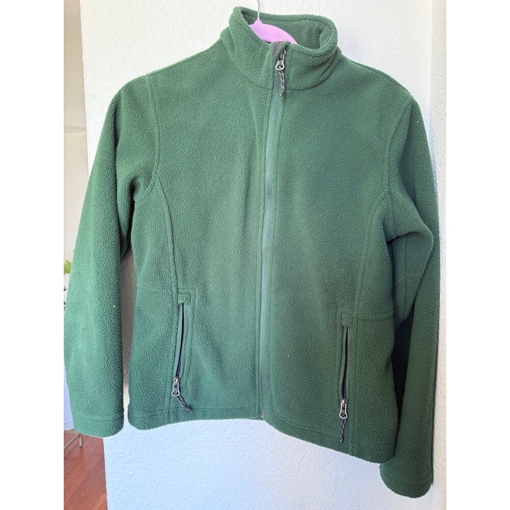 Port Authority Forest Green Fleece Jacket Youth Size Medium 8/10